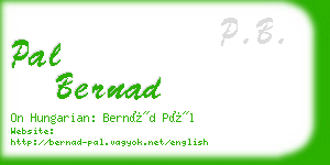 pal bernad business card